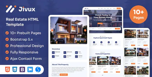 Jivux - Real Estate Property Listing HTML Template